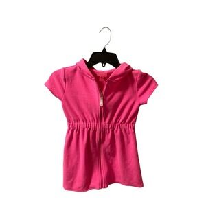 Lilly Pulitzer Girls Hooded Terry Cover‎ Up Dress Pink Size 4-5 Swim Beach Pool